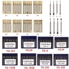 Dental Round Carbide Steel Drills FG / RA Burs fit for High/Low Speed Handpiece