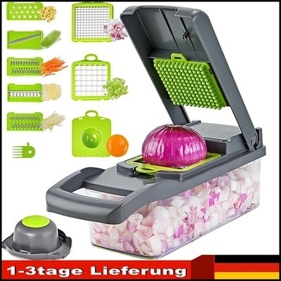 15 Multischneider Set Gemüseschneider Küchenreibe Gemüsehobel Einsätze Eitrenner