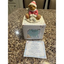 Cherished Teddies Ted Snow Fun When Youre Not Around Figurine 269727