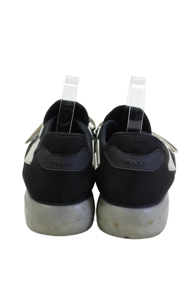 Tenis deportivos gruesos con correa texturizada negros Prada para mujer talla 40 EUR Foto 3 de 4
