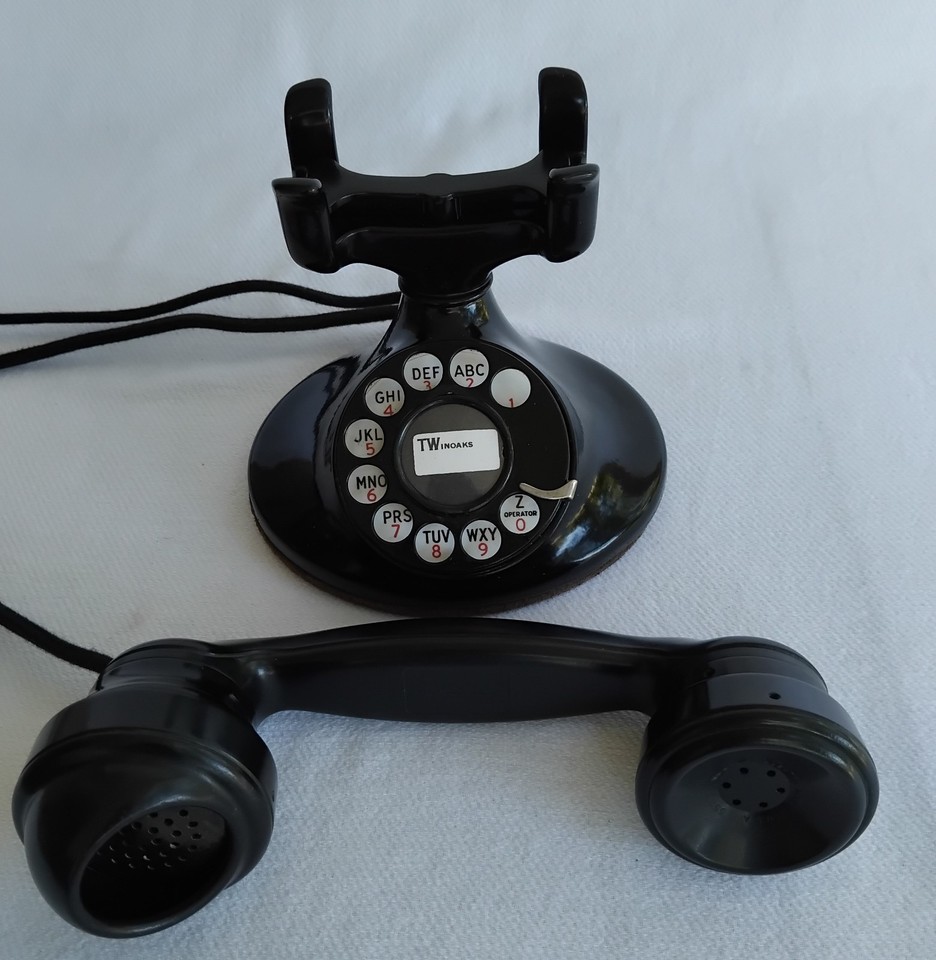 Antique Western Electric 202 oval base telephone E1 handset, works | eBay