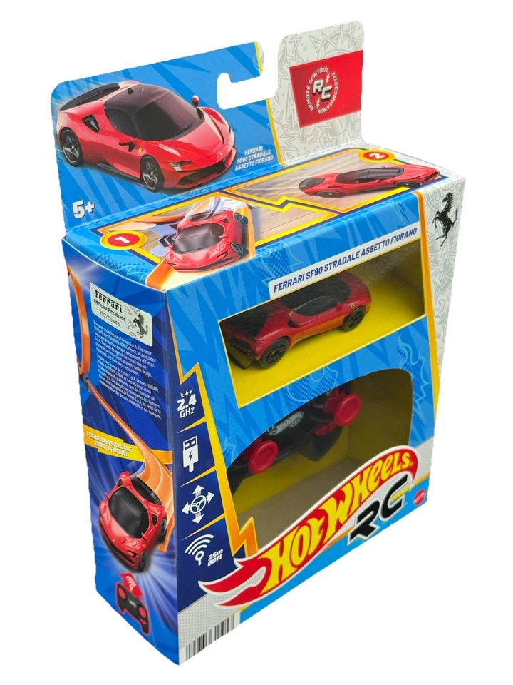Hot Wheels 2025 HW RC Red Ferrari SF90 Stradale Assetto Fiorano 2.4 GHz - Image 3 of 4