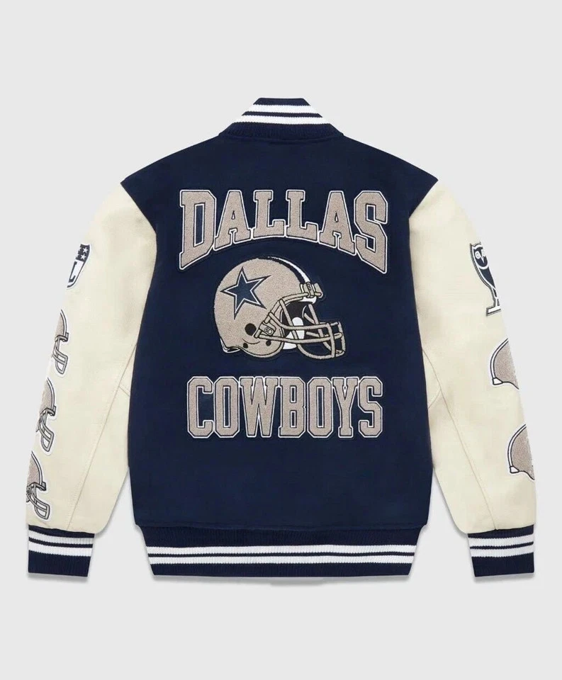 Dallas Cowboyss Varsity Jacket Navy Cream