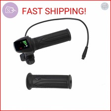 48V Electric Bike Throttle Grip with Display, 6-Pin Waterproof Thumb Accelerator