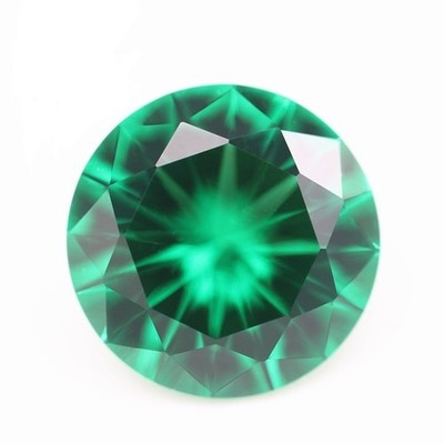 Round Cut Synthetic Emerald Fine AAA Loose Gemstone For Making All Type Jewelry