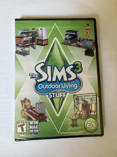 NEW SIMS 3 Outdoor Living Stuff - Windows Mac 2011, Teen Rated (Requires SIMS 3) - Picture 1 of 9