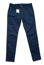NEW Zara Pants Mens Size 32x30 Navy Blue Skinny Comfort Fit 5-pocket Pant City