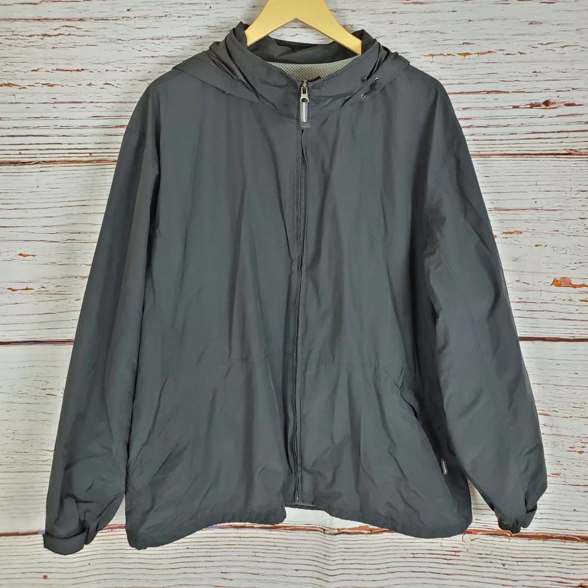 GAP Mens Size XL Black Jacket Windbreaker Rain Light Weight Mesh