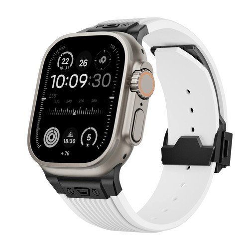 Gummi Silikon Armband für Apple Watch Ultra 2 49mm Serie 9 8 7 45mm 44mm 42mm - Bild 13 von 32