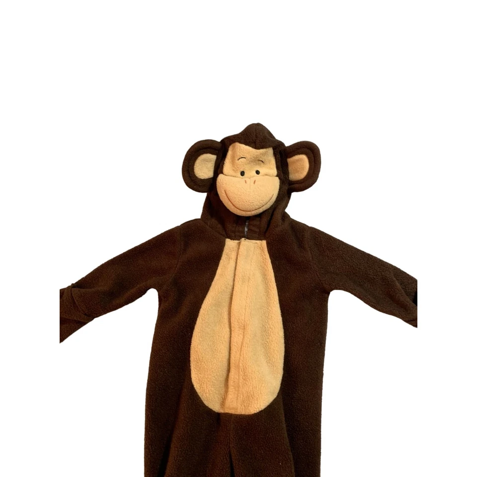 Antiguo Disfraz Azul Marino Bebé Infantil Talla 6 12 Meses Mono Chimpancé Marrón Vestir Halloween Foto 2 de 4