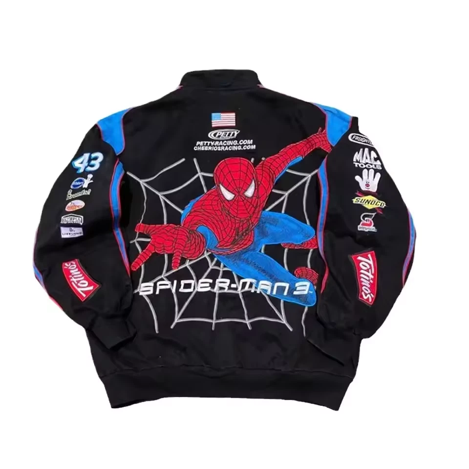 Винтажная куртка JH Designs Spider-Man 3 Bobby Lobonte Nascar с принтом - Изображение 4 из 4