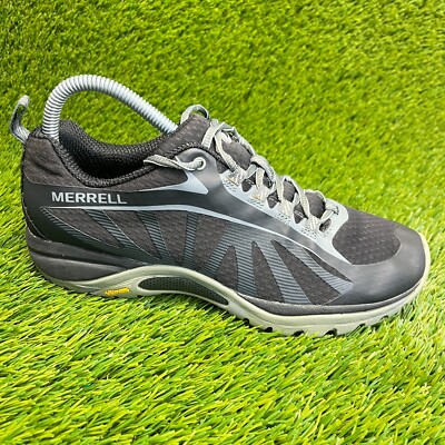 Merrell Siren Edge Womens Size 7.5 Black Blue Walking Hiking Shoes Sneakers