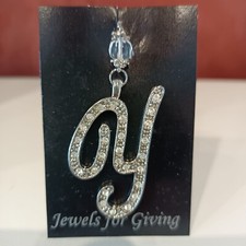 Pendaglio Lettera Argentata Y di #Ylenia