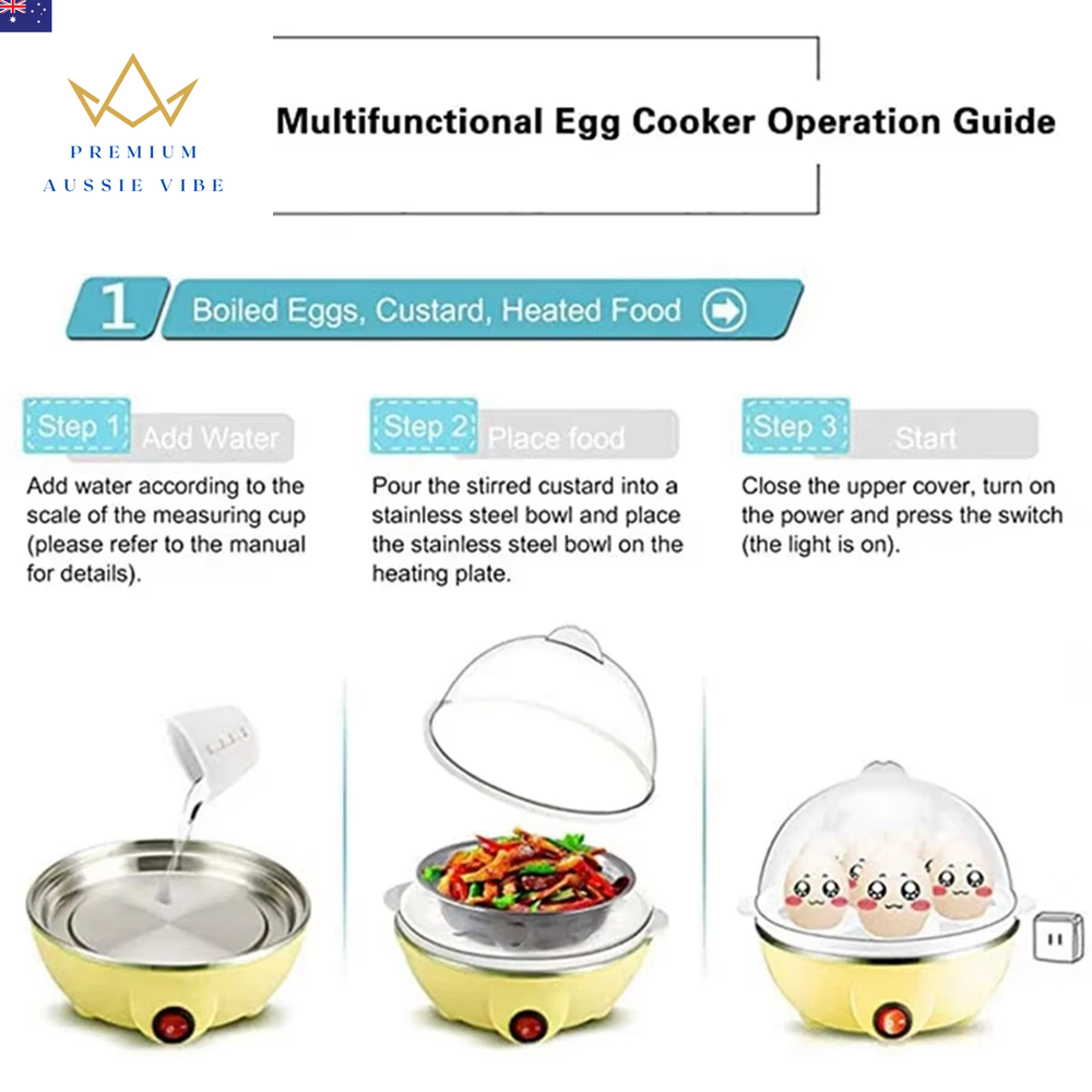 7-Capacity Electric Rapid Egg Cooker for Hard Boiled and Poached Eggs