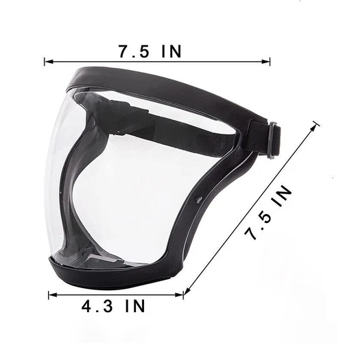 2X Anti-fog Shield Safety Full Face Super Protective Head Cover Transparent Mask - Picture 7 of 14