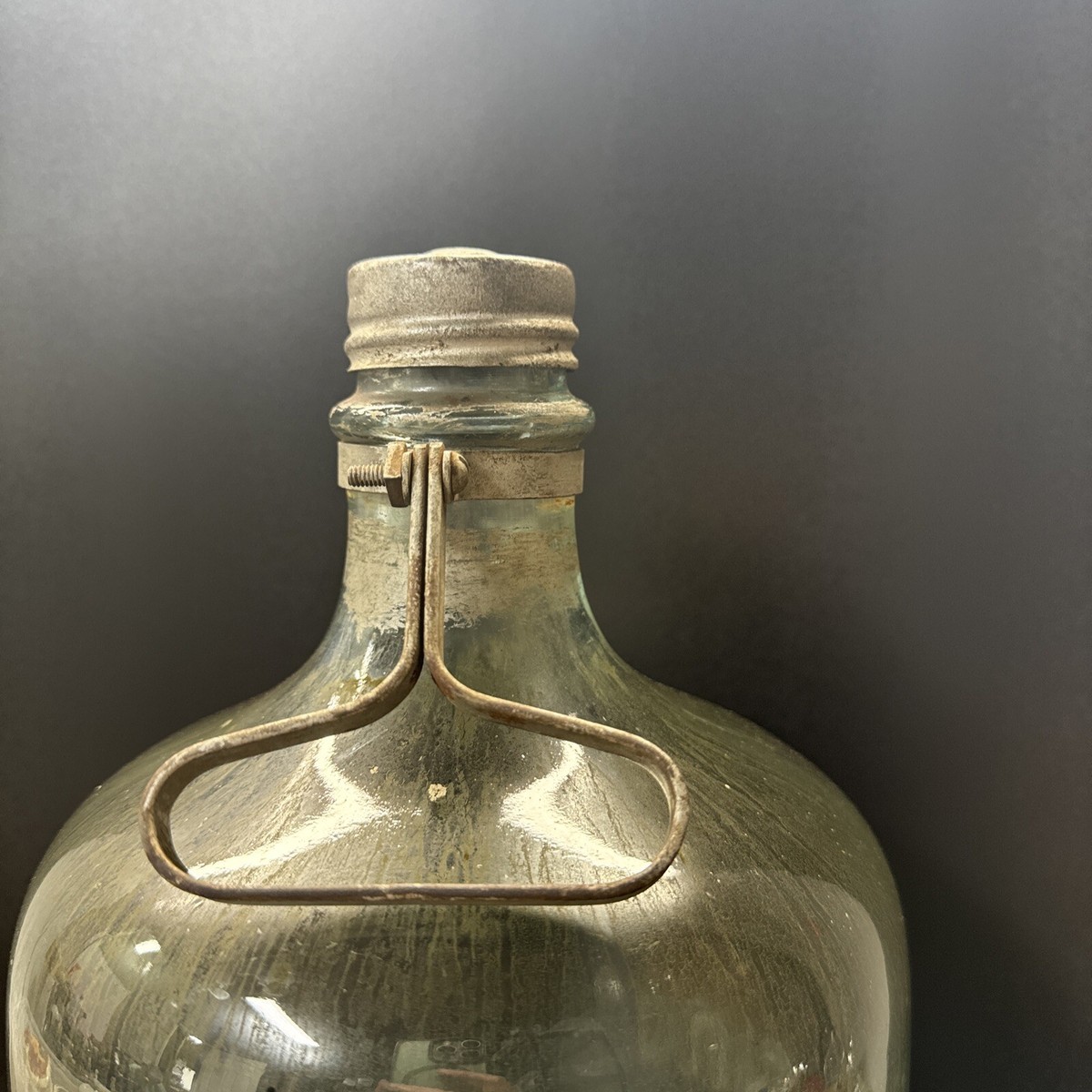 ANTIQUE Vintage Large GLASS BOTTLE International St.Louis With