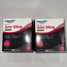 Adjustable Arm Sling 2 Pack Equate Adult One Size Black New E13