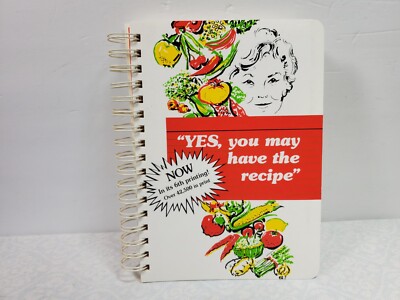 Yes You May Have the Recipe Cookbook 1990 Maria Baker Spiral Bound to Lay Flat