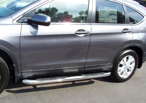 Poliertes Chrom Seitenstufenrock Schiene Stange Trittbrett für 07-12 Honda CR-V MK3 - Bild 6 von 10
