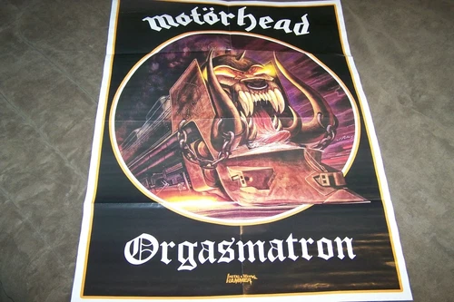 MOTORHEAD ORGASMATOR / MEGADETH PEACE CELLS... BUT WHO'S BUYING POSTER 75x55 cm