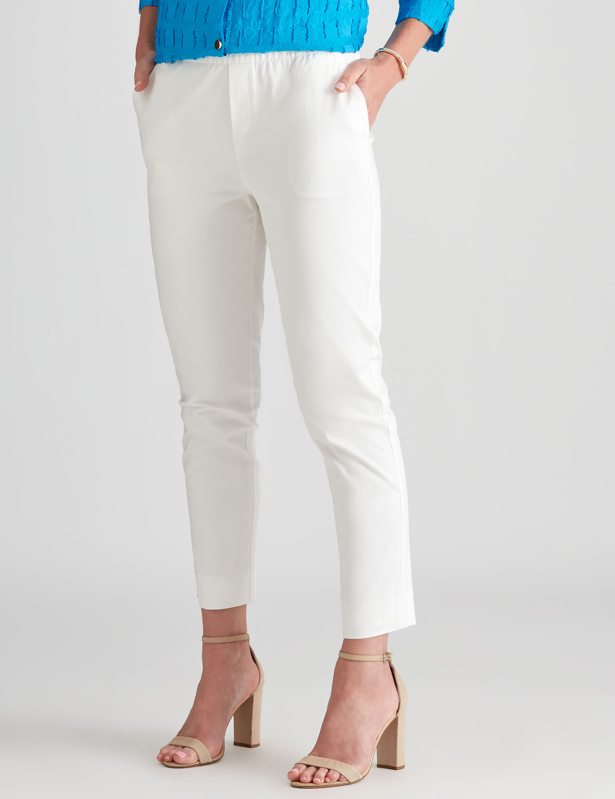 NONI B Womens Pants Cotton 7/8 Length Straight Pants eBay