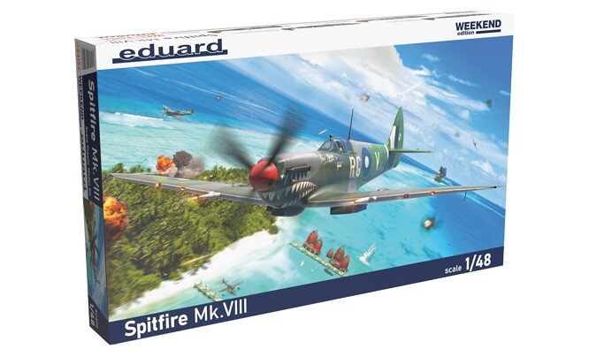 Eduard Plastic Kits 84154 - 1:48 Spitfire Mk.VIII Weekend Edition - New