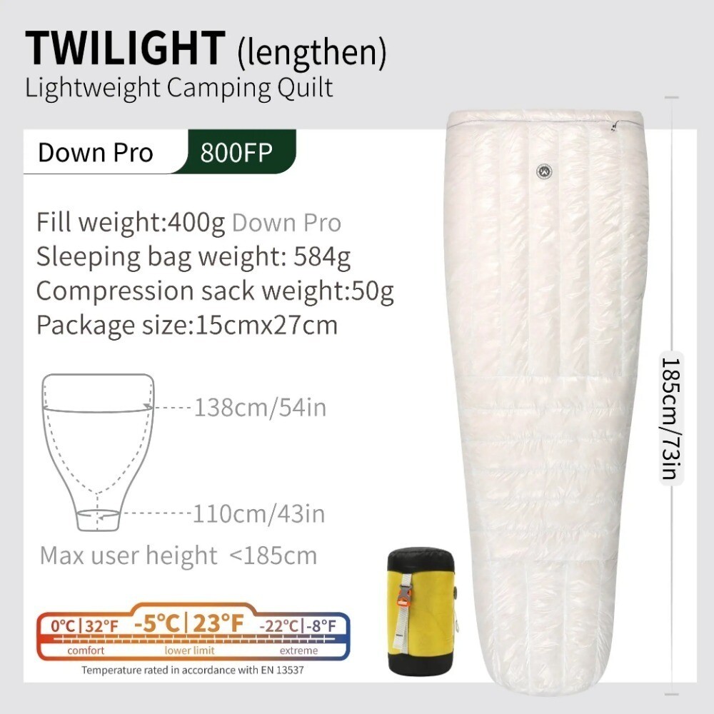 アウトドア寝具 Aegismax Windhard Twilight AEGISMAX Wind Hard Twilight 10D -5 Degree 800FP Down