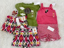 NWT Lot of 6 Gymboree Air Balloon Hippo Toucan Pastels 2T Shirts Shorts Ribbons