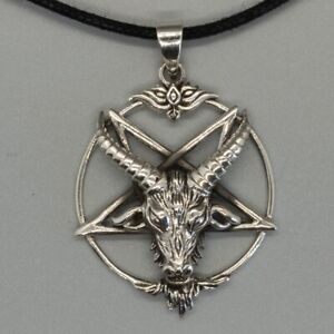 Handcrafted Solid 925 Sterling Silver ANARCHY Symbol Occult Pendant