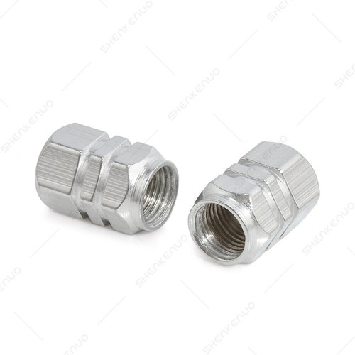 4 For Ford Tire Valve Stem Caps For Car, Truck Universal Fitting Metallic Silver - Picture 13 of 14