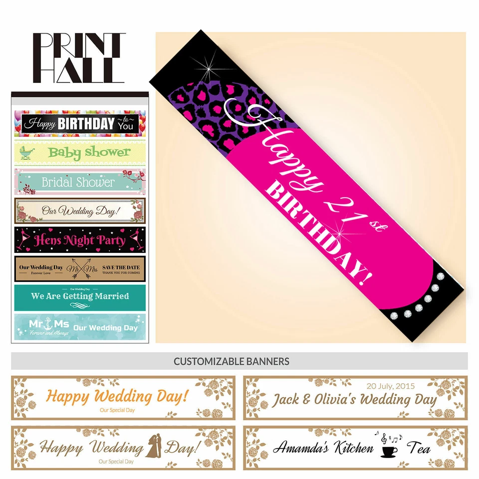 PERSONALIZADO Fiesta Bienvenida Hogar Volver Inauguración Banner Decoraciones Cumpleaños 21 Foto 2 de 4