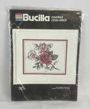 Bucilla Counted Cross Stitch Kit Classic Roses 40301 Flowers 9" x 12" New