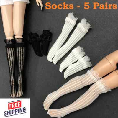 Spitzensocken Kniestrümpfe Socken Strumpf Set für 12'' Blythe Puppenkleidung Zubehör