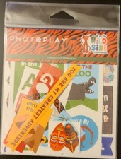 Photoplay Paper "A Walk On The Wild Side" - Zoo - Safari Ephemera Die Cuts 26 pc