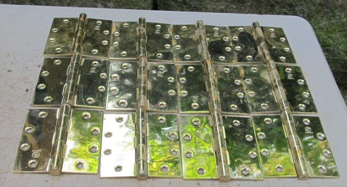 12 Vintage / NOS 4 1/2 X 4 1/2 Solid Brass Penrod Hinges eBay