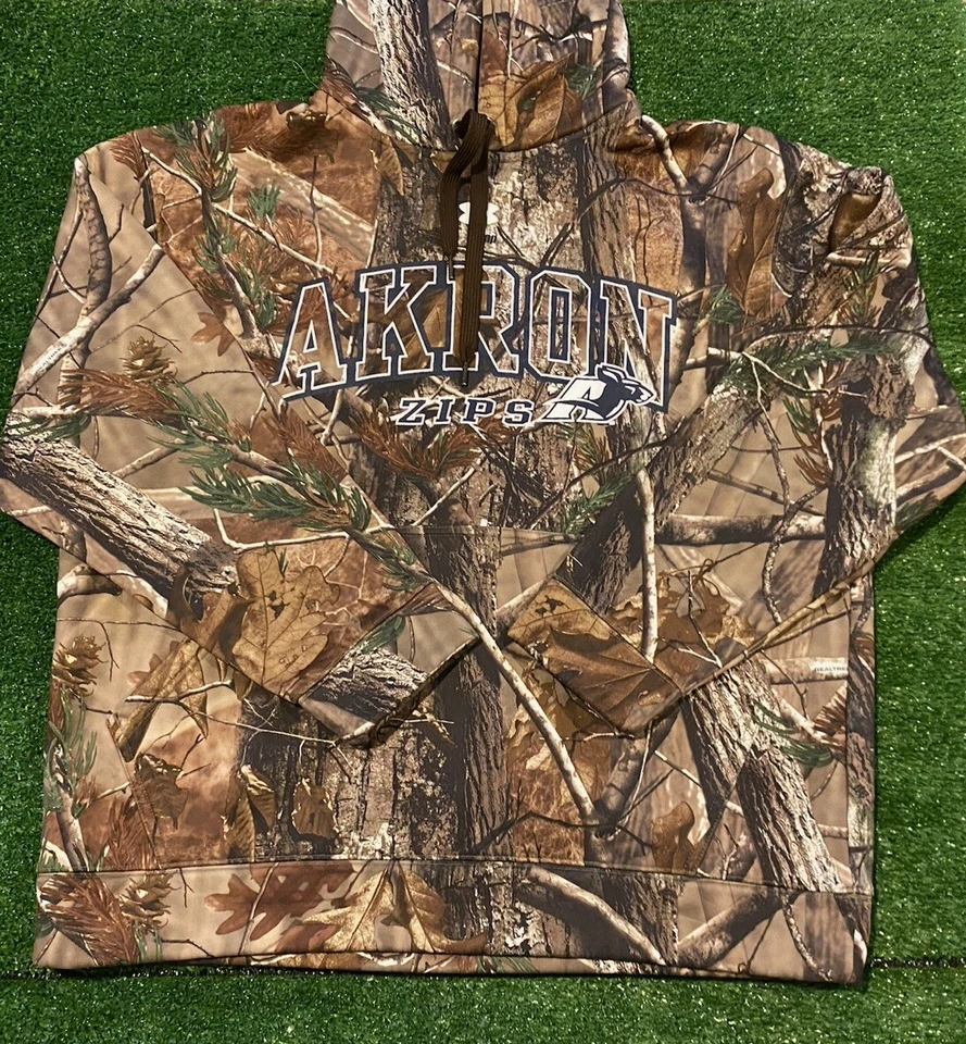 Moletom Akron Zips com capuz grande camuflagem realtree Under Armour masculino Y2K - Imagem 2 de 4