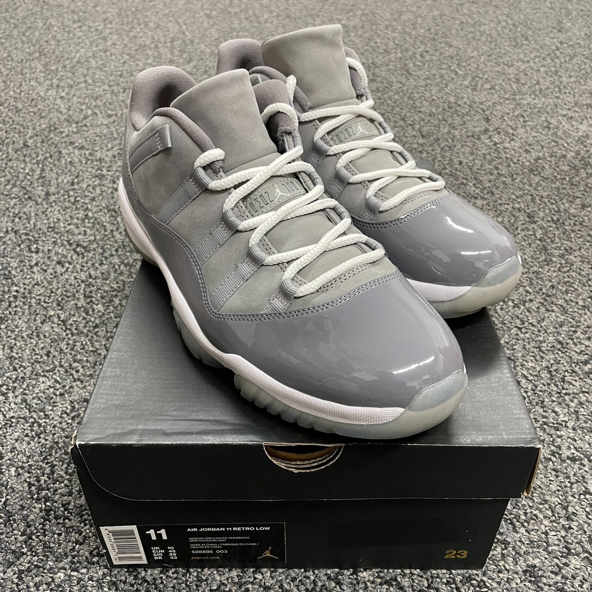 シューズ(男性用) NIKE Jordan 11 Retro Low Golf Cool Grey Nike Air Jordan 11 XI Low Golf 'Cool Grey' Men's Size 14