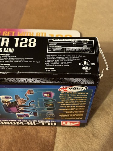 NEW ATI All-In-Wonder 128 AGP 32MB PCI BUS Video and Graphics Card - Picture 3 of 11