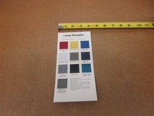 1992 Jeep Wrangler CJ Factory exterior color paint chip brochure SHEET
