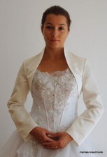 BRAUTJACKE BOLERO SATIN LANGARM in 3 Farben (241)