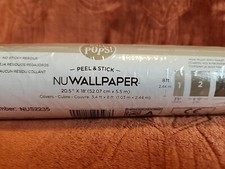 NuWallpaper NUS2235. Blue Floral Peel and Stick Wallpaper Roll. 20.5x18. New.