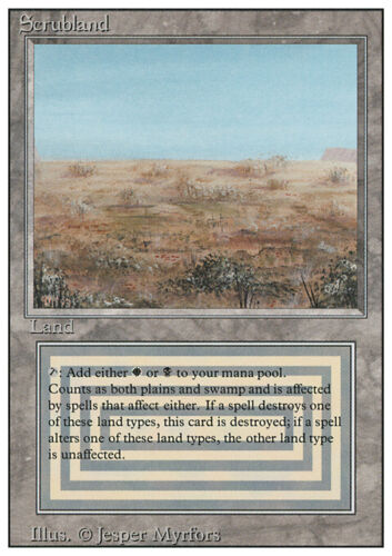 Scrubland Dual Land X (1) Revised MTG Excellent/Near Mint 4RCards - Picture 1 of 1