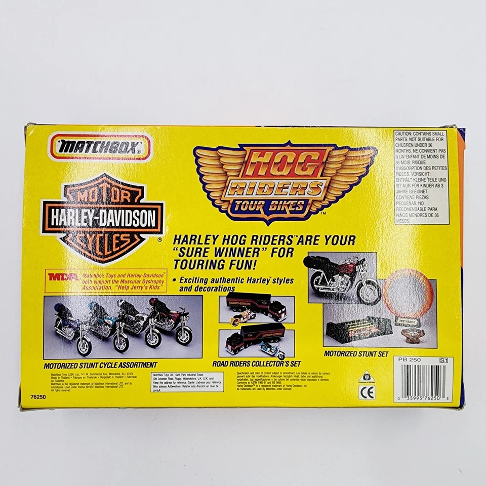 Vintage Harley Davidson Motocicleta 1992 Matchbox Die Cast Hog Riders Tour Bikes - Imagem 4 de 4