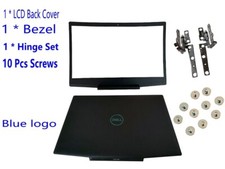 New For DELL G3 15 3590 LCD Back Cover Hinge Set 10 PCS Screws Bezel Blue Logo