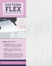 Pattern Flex: Printable Sheets for Small Projects; 20 Non-Woven Sheets, 8 1/2"