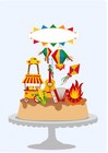 Personalized Festive Festa Junina Celebration theme Cake Topper