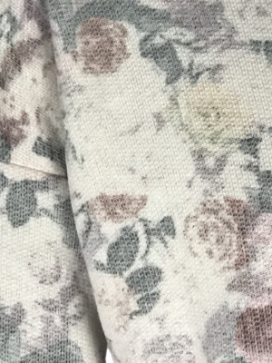 Sweat-shirt à Capuche EDC Imprimé Floral Rose - Taille L - 70% Polyester 30% Coton - Occasion Très Bon état