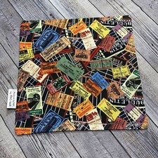 EDC HANK W/MICROFIBER BACK 8  - TICKETS TRAIN FAIR BOAT BUS FERRY HANDKERCHIEF