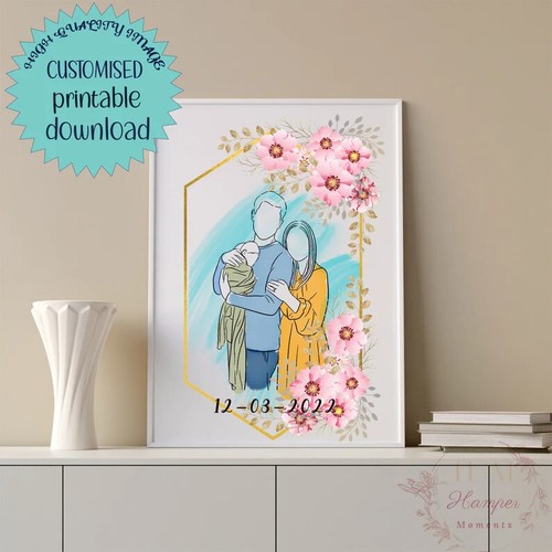 Illustration Kunst Portrait personalisiert Line Art individuelle Strichzeichnung digitale Kunst - Bild 7 von 9