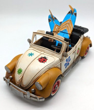 Blechspielzeug Käfer Hippie Buggy Strand Surfer großes Modell Deko beige 33x12cm
